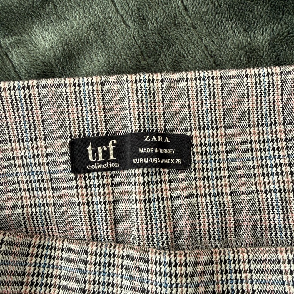 Zara Gray Plaid Slim Fit Pants Size Medium - Picture 6 of 7